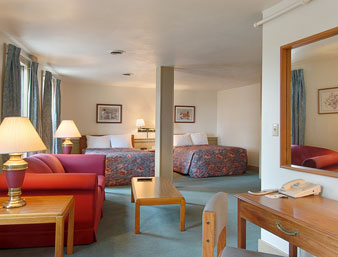 executive suite with view of living and sleeping area