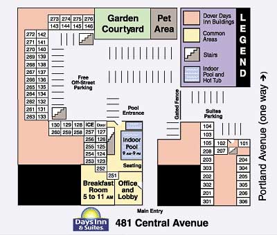 Dover-Durham Days Inn's downtown location makes it an easy walk to 15 restaurants and a myriad of entertainment alternatives.